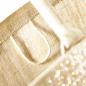 Preview: Jute Geschenktasche mit Goldschimmer